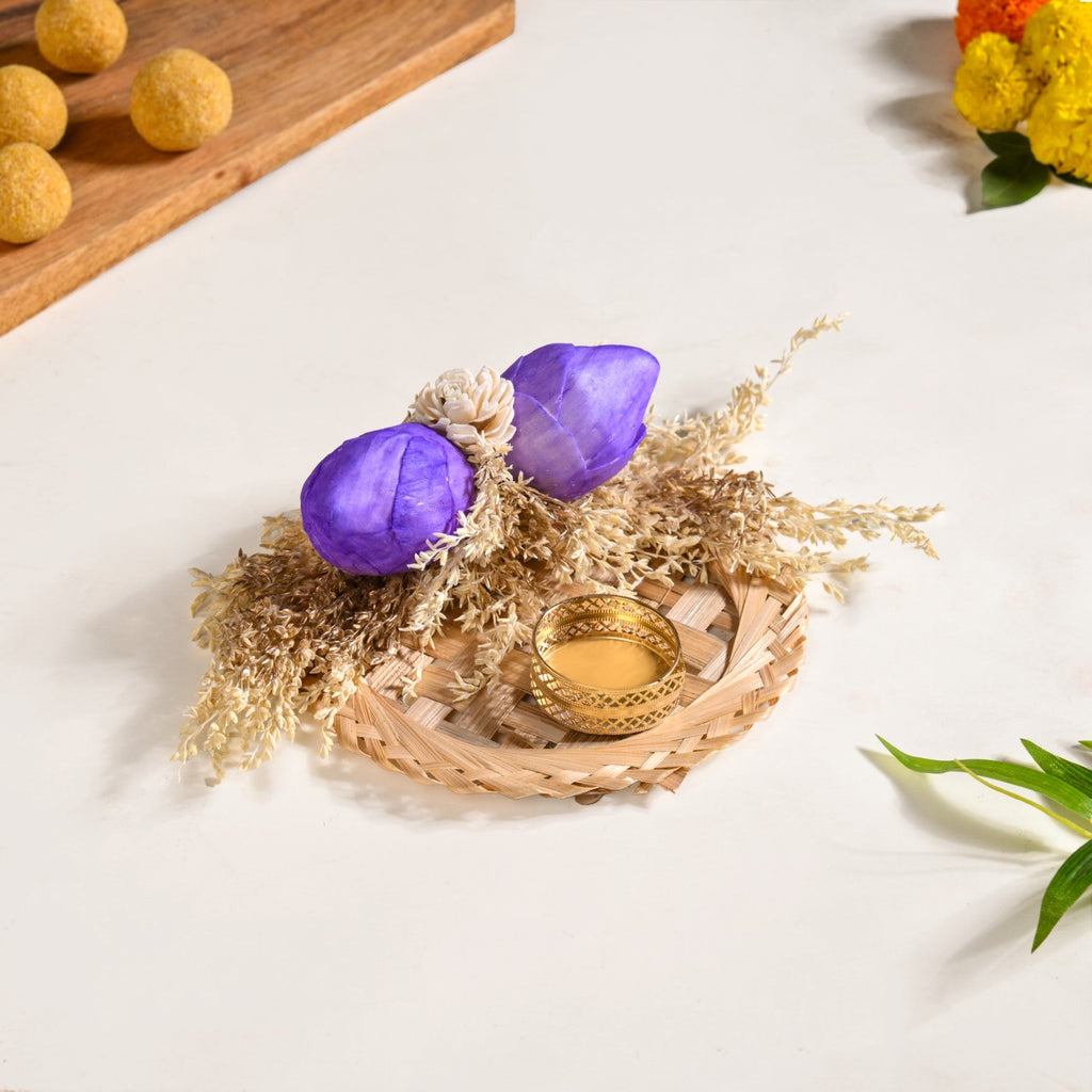 Lavender Sola Bud Tea Light Holder Set Of 4