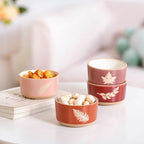 Autumn Leaf Ceramic Snack Bowl Set Of 4 180ml
