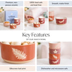 Autumn Leaf Ceramic Snack Bowl Set Of 4 180ml