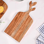 Leaf Handle Acacia Serving And Chopping Board 42x8cm