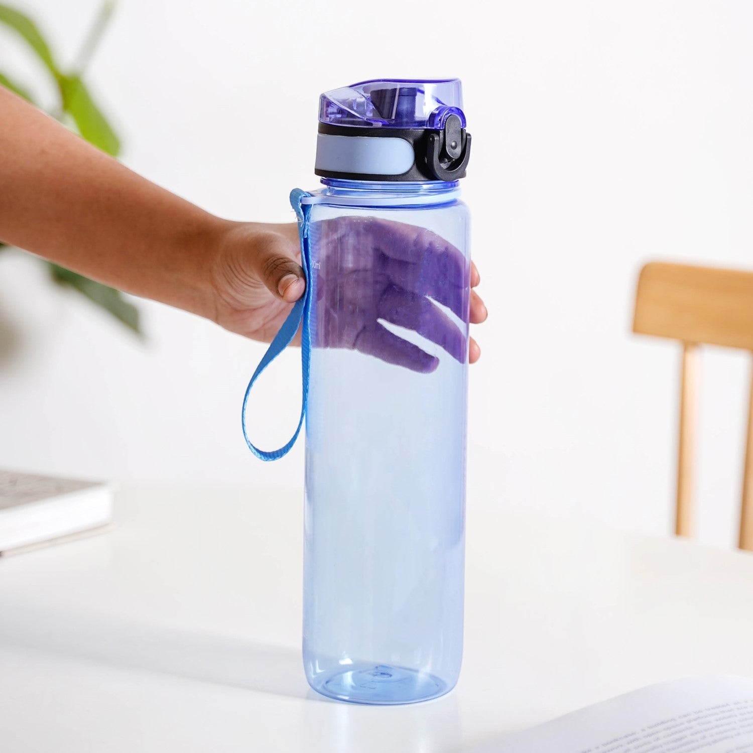 Aqualite Tall Sipper Water Bottle Set Of 2 Blue Jay 1000ml