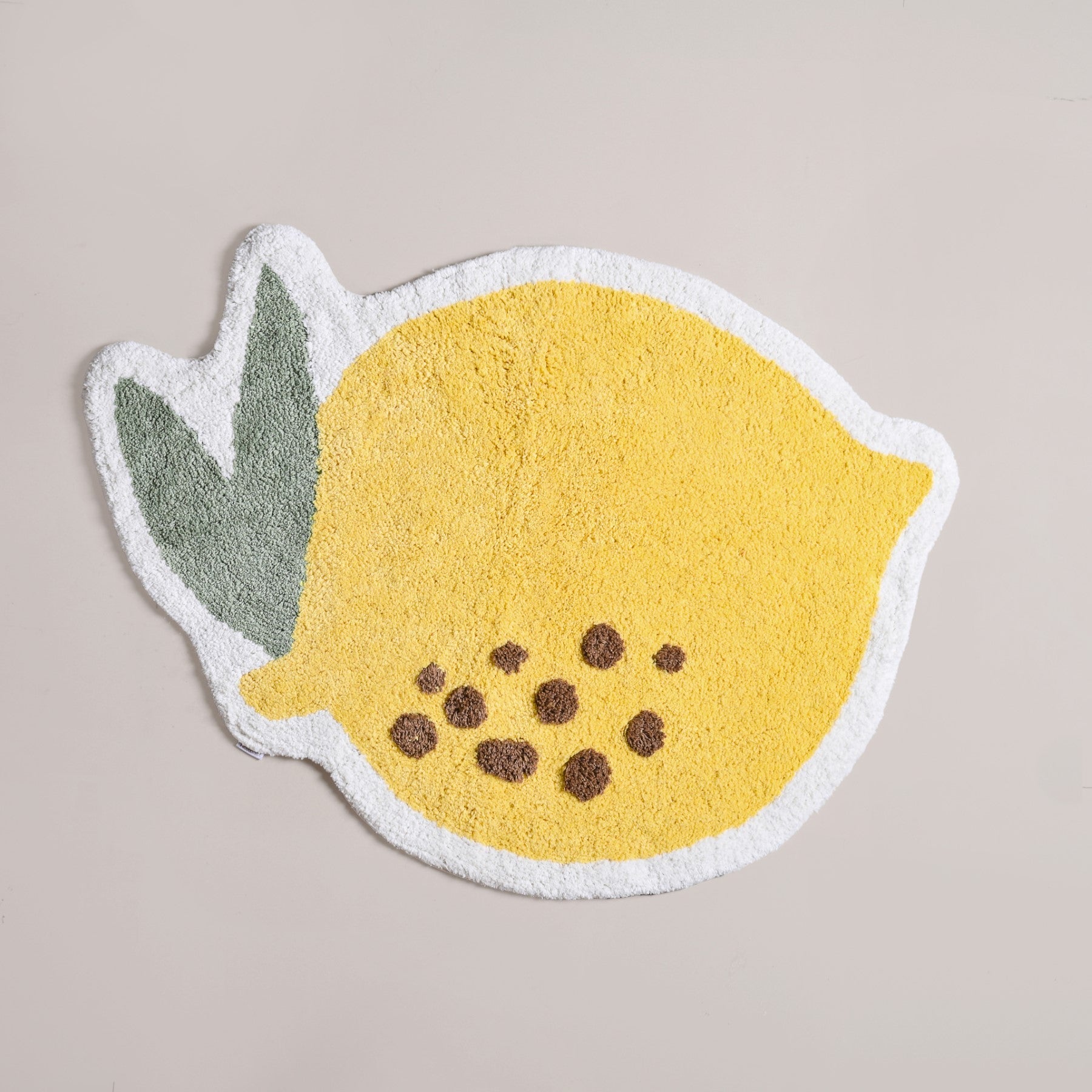 Anti Slip Lemon Cotton Floor Mat 76x56cm