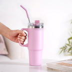 Glacio Stainless Steel Water Bottle Apt For Car Cup Holder Baby Rose 850ml
