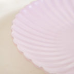 Ceramic Dinner Plates Lilac Scallop Set Of 4 10 Inch