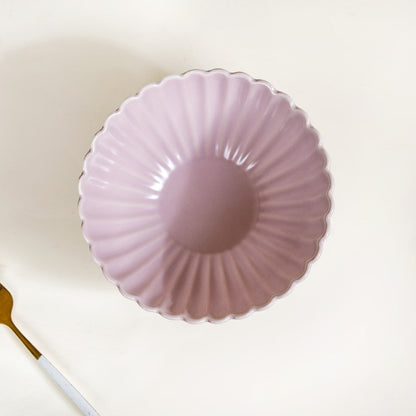 Lilac Scallop Serving Bowls Set Of 2 Small 800ml