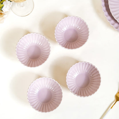 Lilac Scallop Side Bowls Set Of 4 250ml