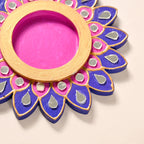 Lippan Art Mirrorwork Vibrant Flower Tealight Holders Set Of 4