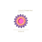 Lippan Art Mirrorwork Vibrant Flower Tealight Holders Set Of 4