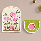 Lippan Wall Tealight Candle Holder With Mirror Work Set Of 2