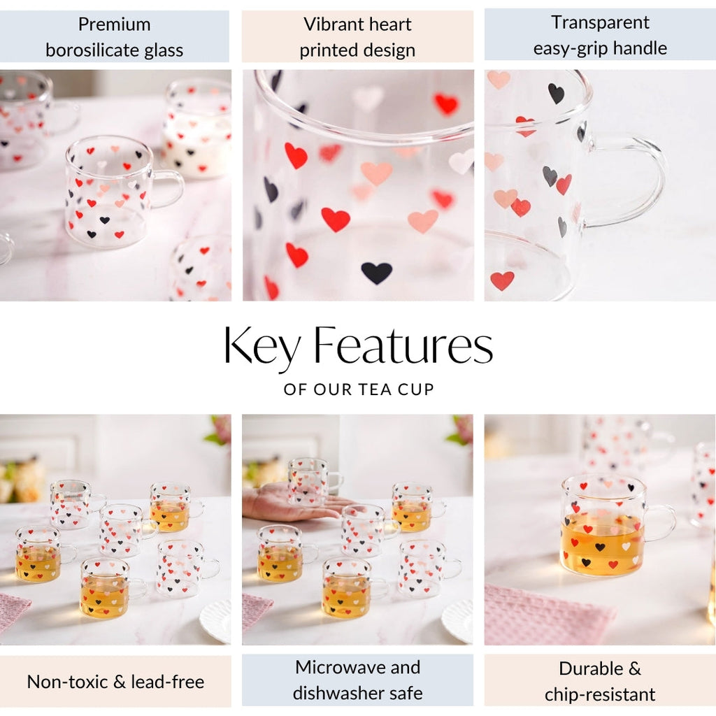 Little Hearts Cup Set Of 6 120ml