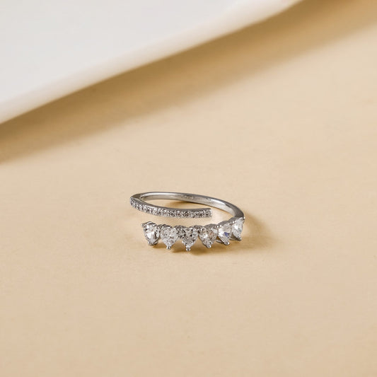 Lovestruck Bypass Silver Ring