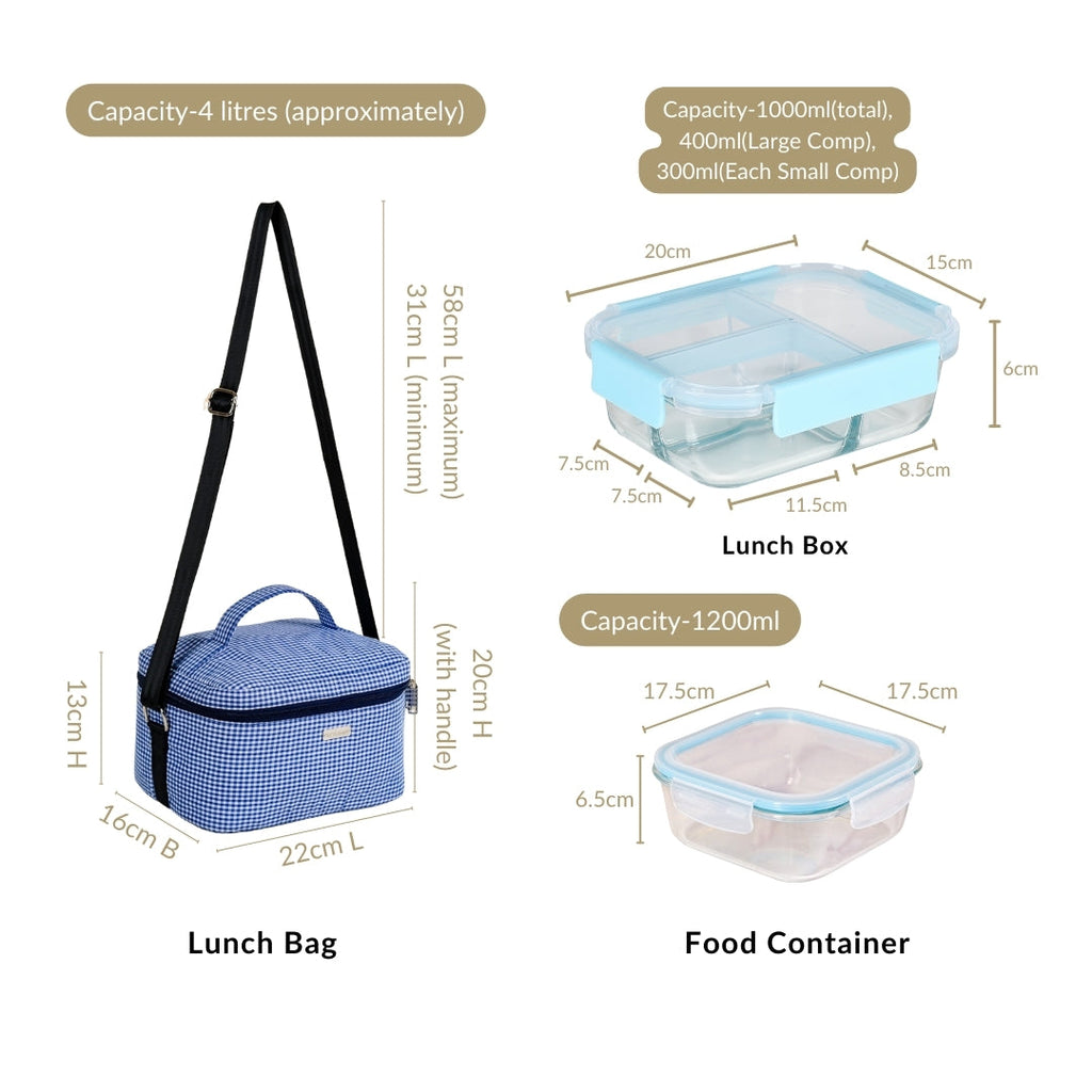 Lunch Companion Insulated Lunch Bag And Tiffin Set