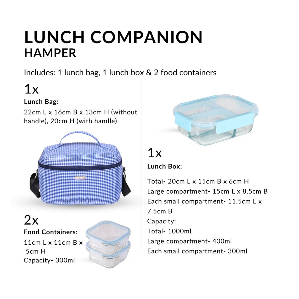 Lunch Companion Insulated Lunch Bag And Tiffin Set