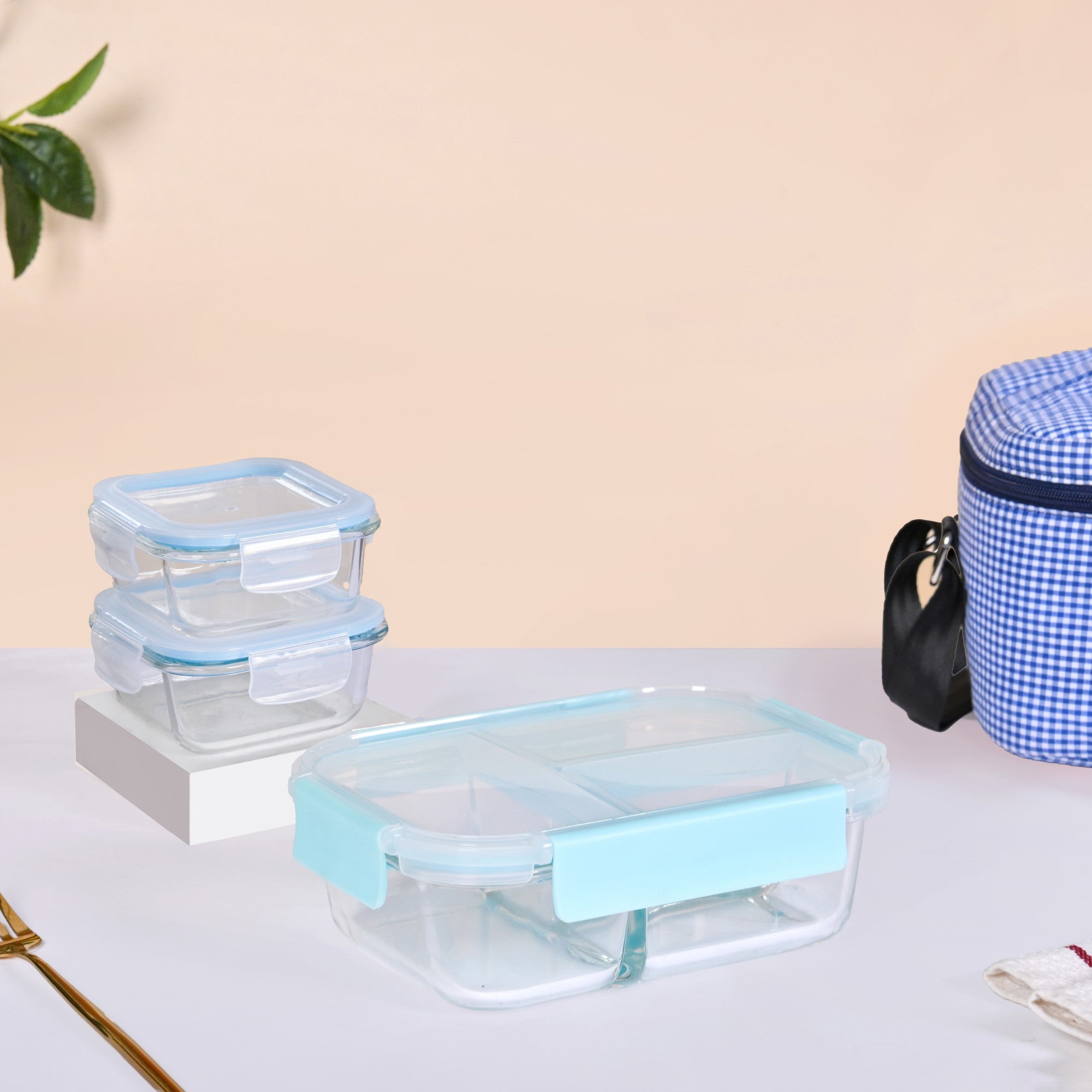 Lunch Companion Insulated Lunch Bag And Tiffin Set