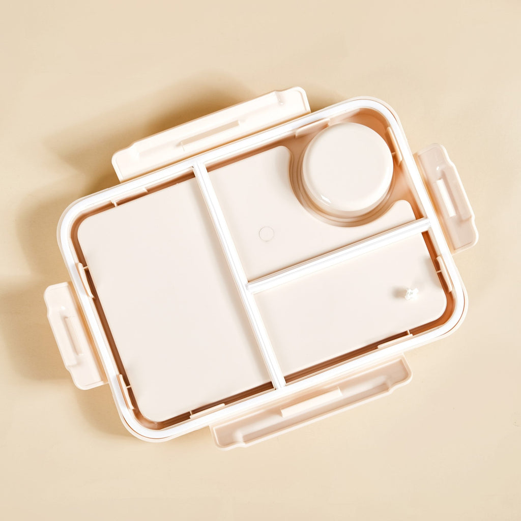 Bento Beige Stainless Steel Insulated Lunch Box For Work 950ml