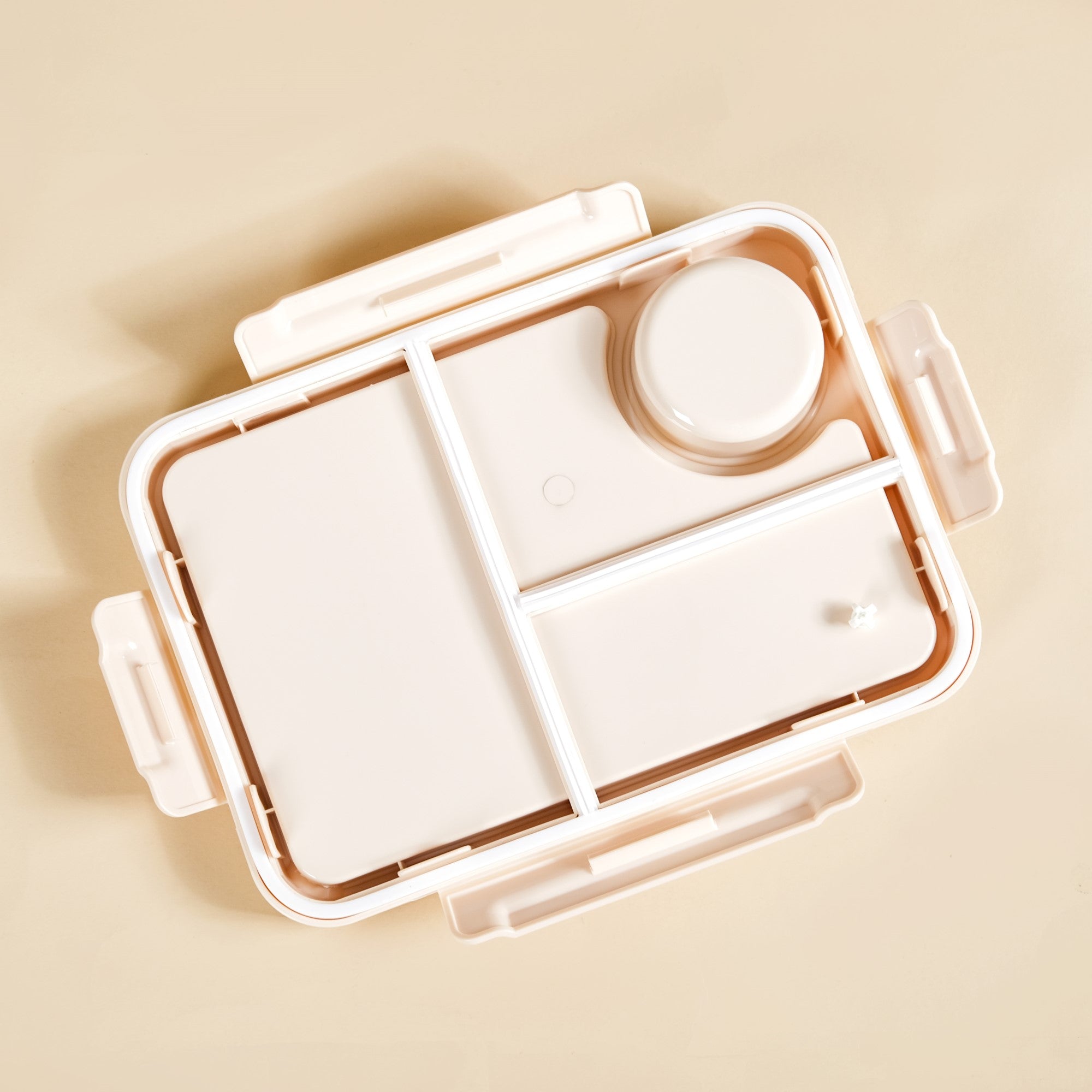 Bento Beige Stainless Steel Insulated Lunch Box For Work 950ml