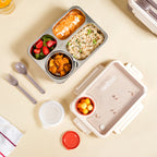 Bento Beige Stainless Steel Insulated Lunch Box For Work 950ml