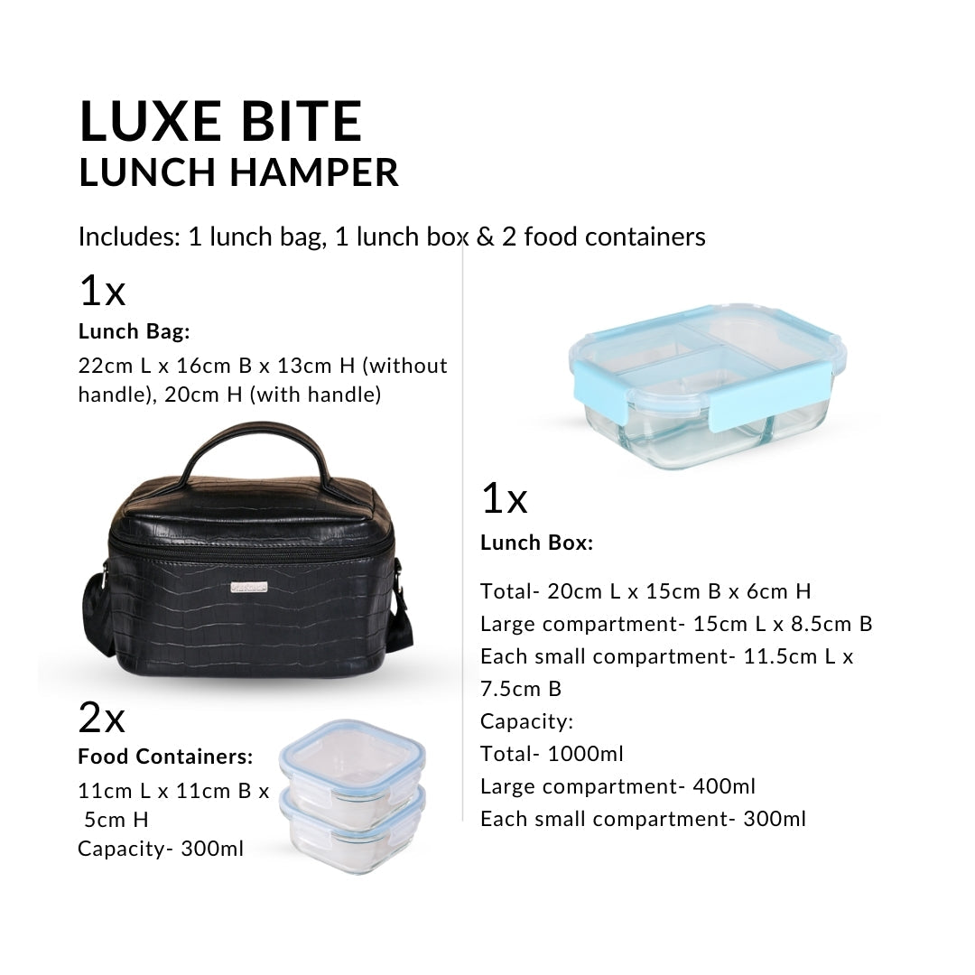 Insulated Lunch Bag With Microwave Safe Boxes