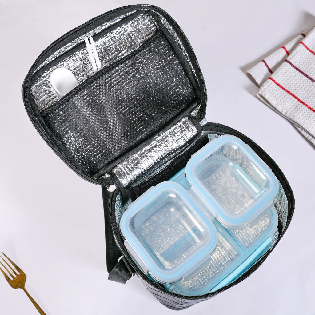 Insulated Lunch Bag With Microwave Safe Boxes