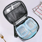 Insulated Lunch Bag With Microwave Safe Boxes