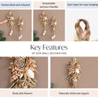 Organic Luxe Bloom Festive Wall Hanging Set Of 2