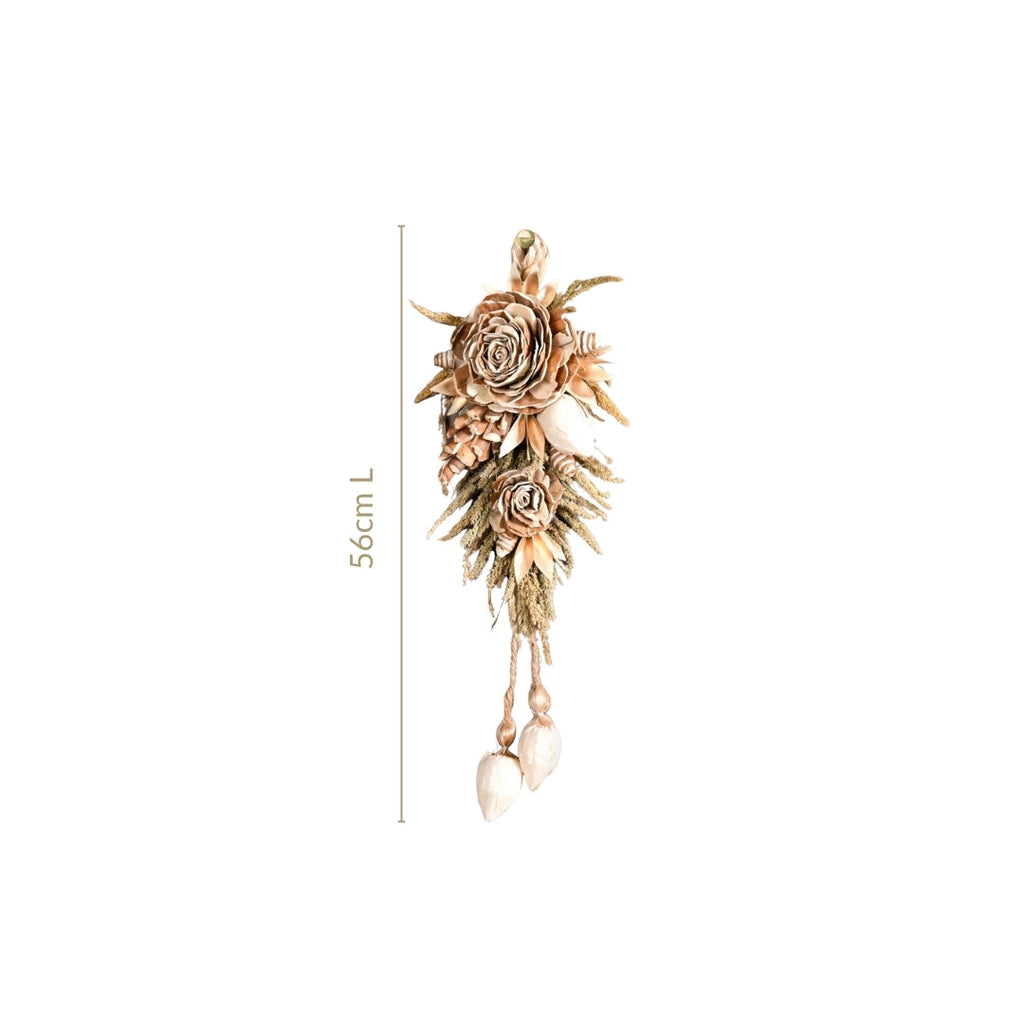 Organic Luxe Bloom Festive Wall Hanging Set Of 2