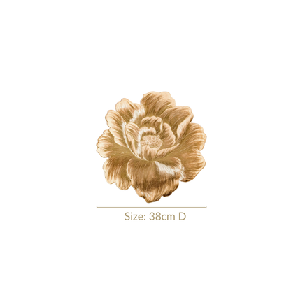 Luxe Peony Bloom Gold Table Mat Set Of 6