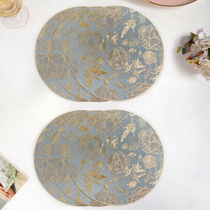Luxe Grey Gold Table Mat Set Of 6
