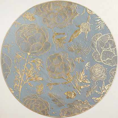 Luxe Grey Gold Table Mat Set Of 6