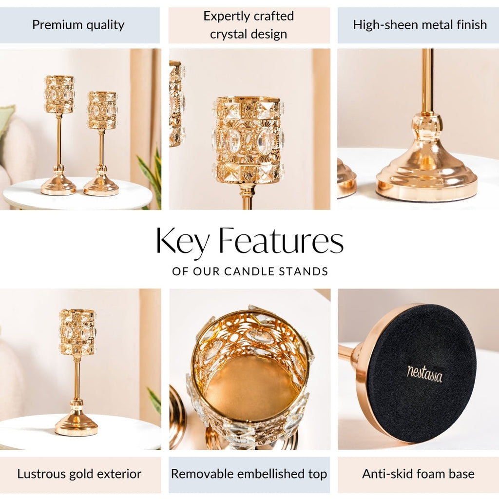 Luxe Vintage Candle Holder Set Of 2