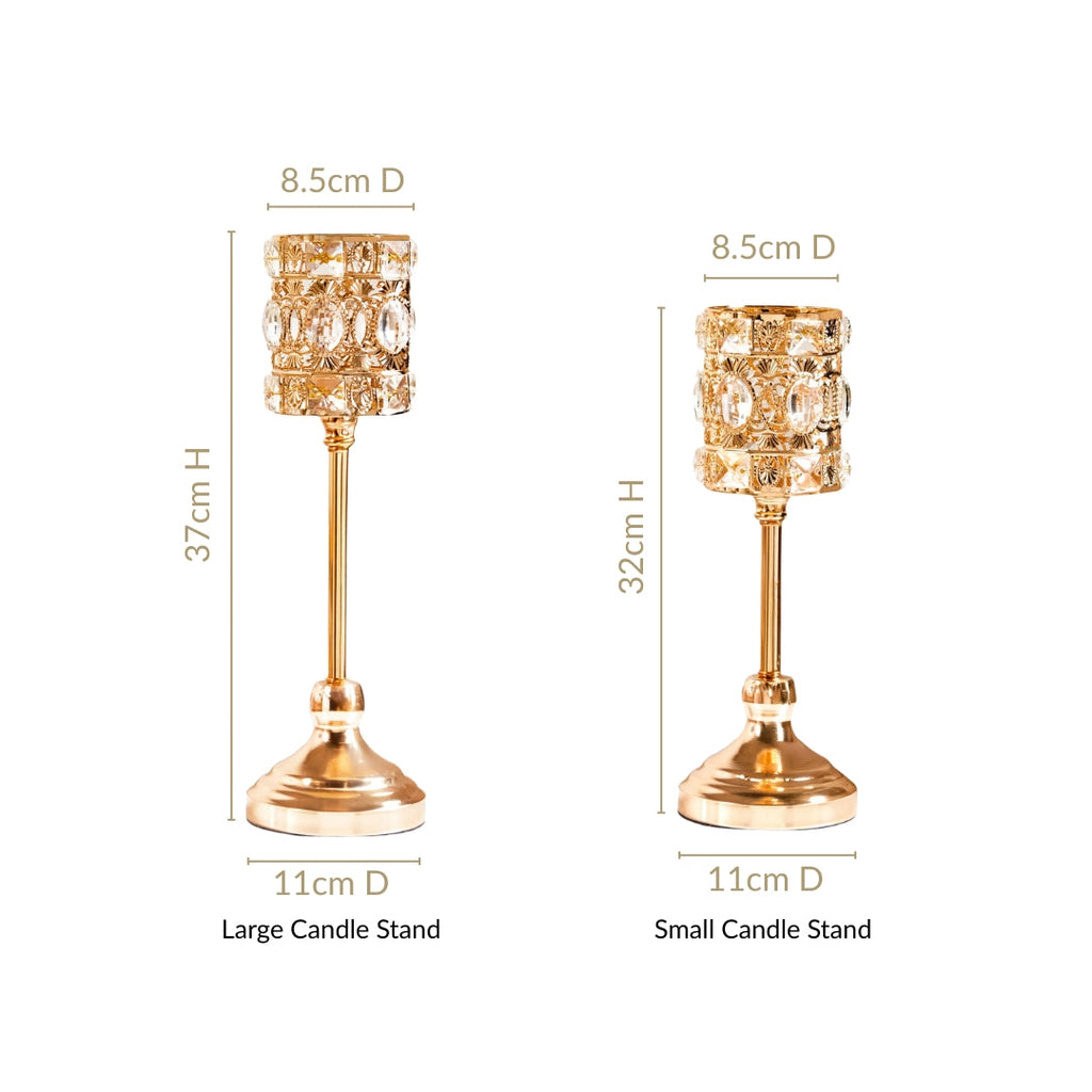 Luxe Vintage Candle Holder Set Of 2