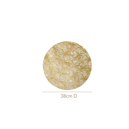 Luxe Floral Table Mat Metallic Gold Set Of 6
