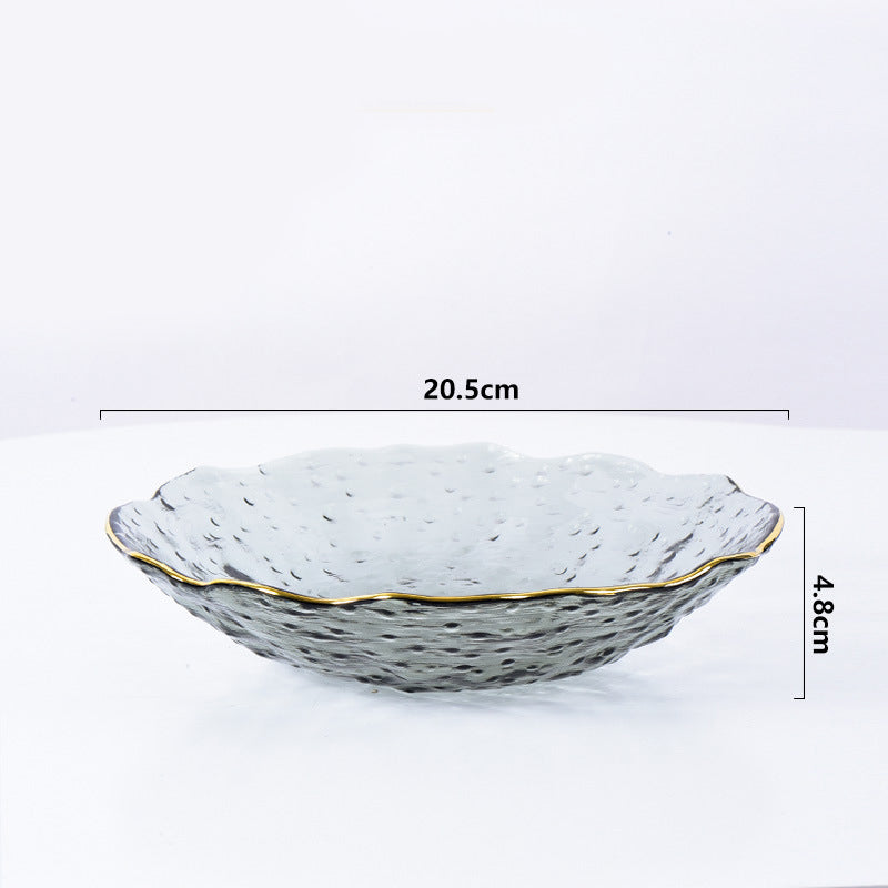 Glass Grey Dish Set of 3