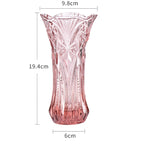 Pink Cut Glass Vase