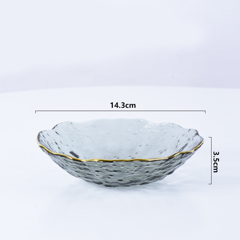Glass Grey Dish Set of 3
