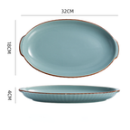 Dune Oval Platter Blue 12 Inch