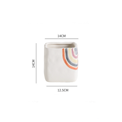 Rainbow Square Pot Medium