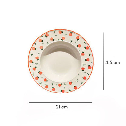 Enchanted Summer Pasta Plate Orange