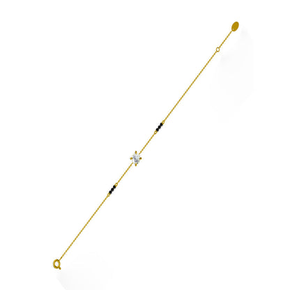 Small Stone Mangalsutra Bracelet | 18K Gold Vermeil