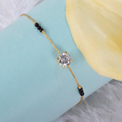 Big Stone Mangalsutra Bracelet | 18K Gold Vermeil