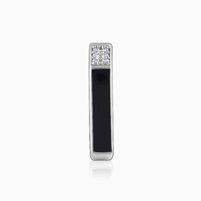 Silver Line Loop Earring For Him