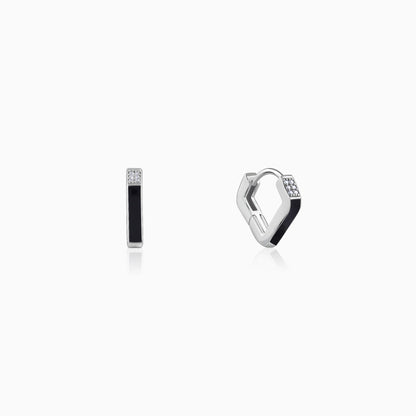 Silver Line Loop Earring For Him