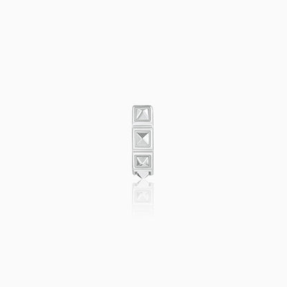 Silver Spike Hoop Earring For Him