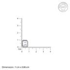 Black Rhodium Rectangular Stud For Him