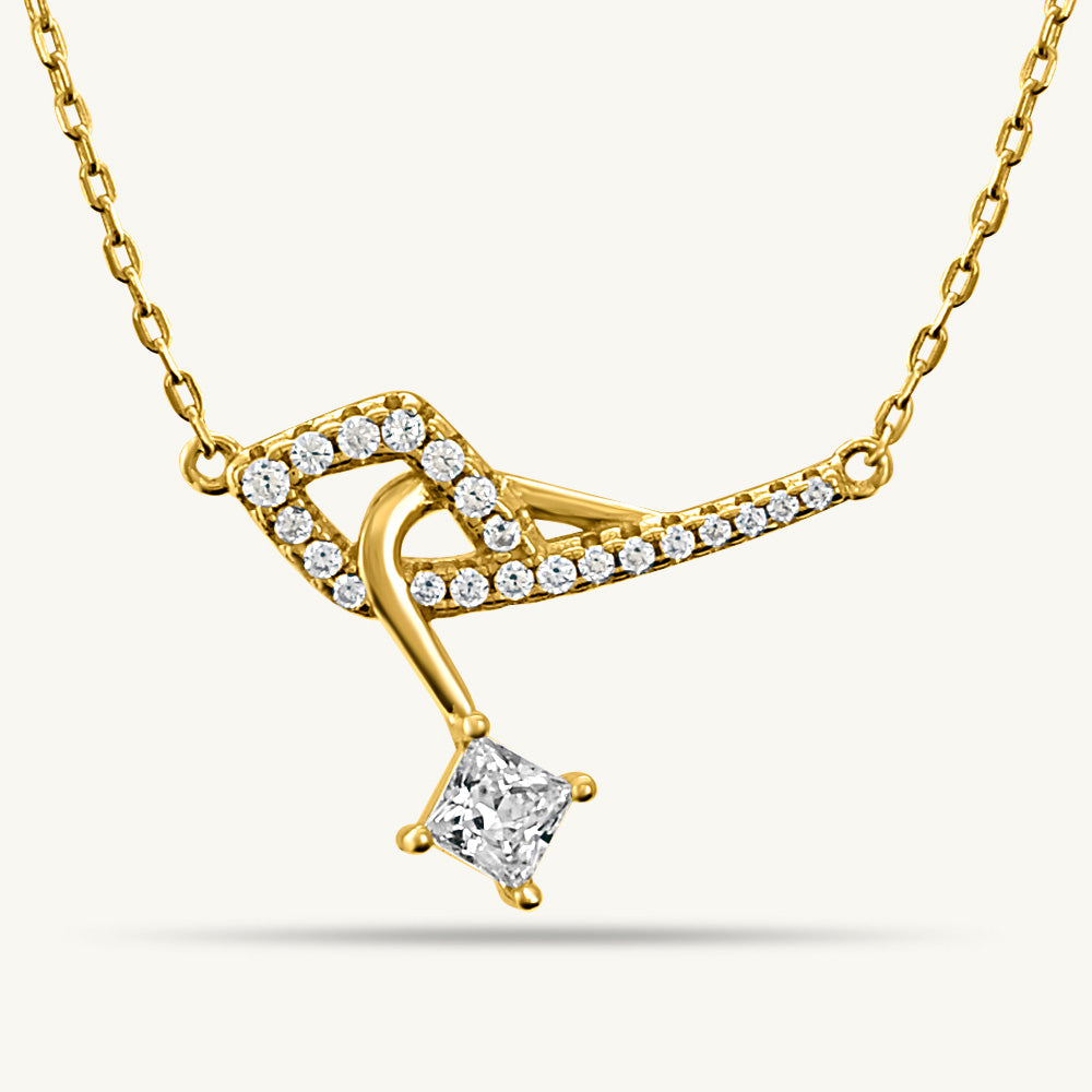 Bow & Arrow Princess-Cut Diamond Mangalsutra | 18k Gold Vermeil