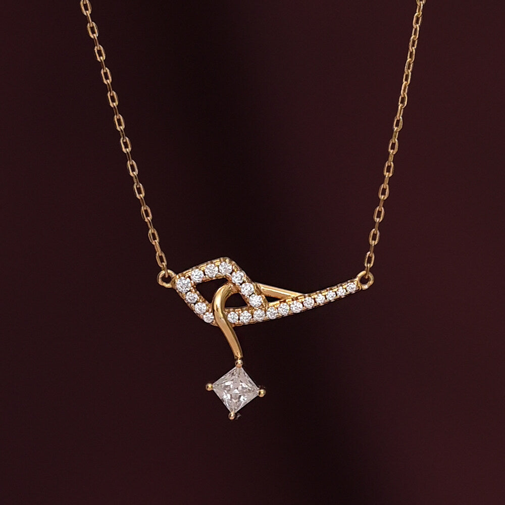 Bow & Arrow Princess-Cut Diamond Mangalsutra | 18k Gold Vermeil