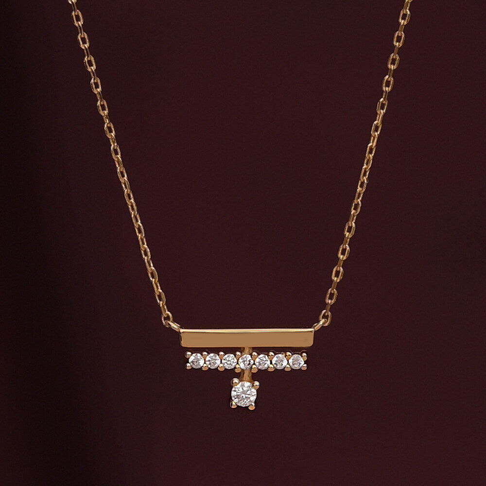 Dainty Diamond Bar Mangalsutra | 18k Gold Vermeil