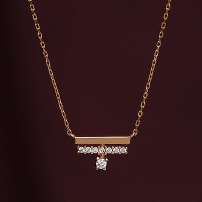 Dainty Diamond Bar Mangalsutra | 18k Gold Vermeil