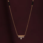 Dainty Diamond Bar Mangalsutra | 18k Gold Vermeil