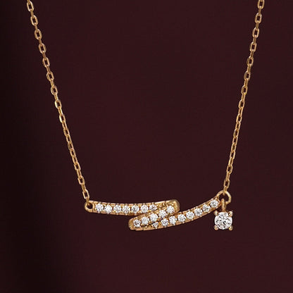 Twisted Diamond Mangalsutra With Diamond Charm | 18k Gold Vermeil